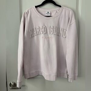 Ocean Drive Marco Island Light Pink Size Large Sweatshirt